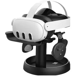 AMVR Headset-Ständer für Meta Quest 2, Quest 3, Quest Pro und Pico 4, Zubehör VR + AR, Schwarz