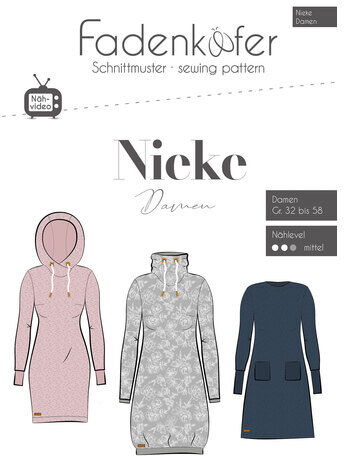 Fadenkäfer Schnitt "Sweat-Kleid Nieke" für Damen