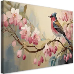 WANDBILD vögel tiere shabby chic