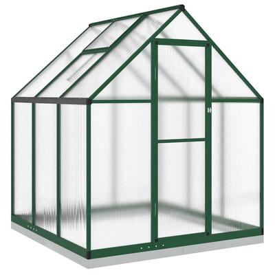 Helloshop26 - Gewächshauszelt für Pflanzen Blumen und Gemüse mit Grundrahmen 169 x 169 x 202 cm grünes Aluminium
