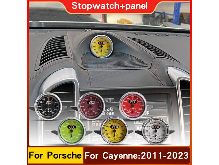 Pour Porsche Cayenne 958 9yb 2011-2017 : Cache de chronomètre, horloge et boussole – Amélioration et accessoires de modification intérieure