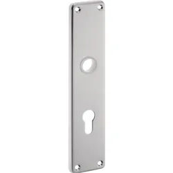 EDI, Türgriff + Türgarnitur, Renovierschild 220 H Edelstahl F00 PZ Entfernung 92 mm (Türschildgarnitur)