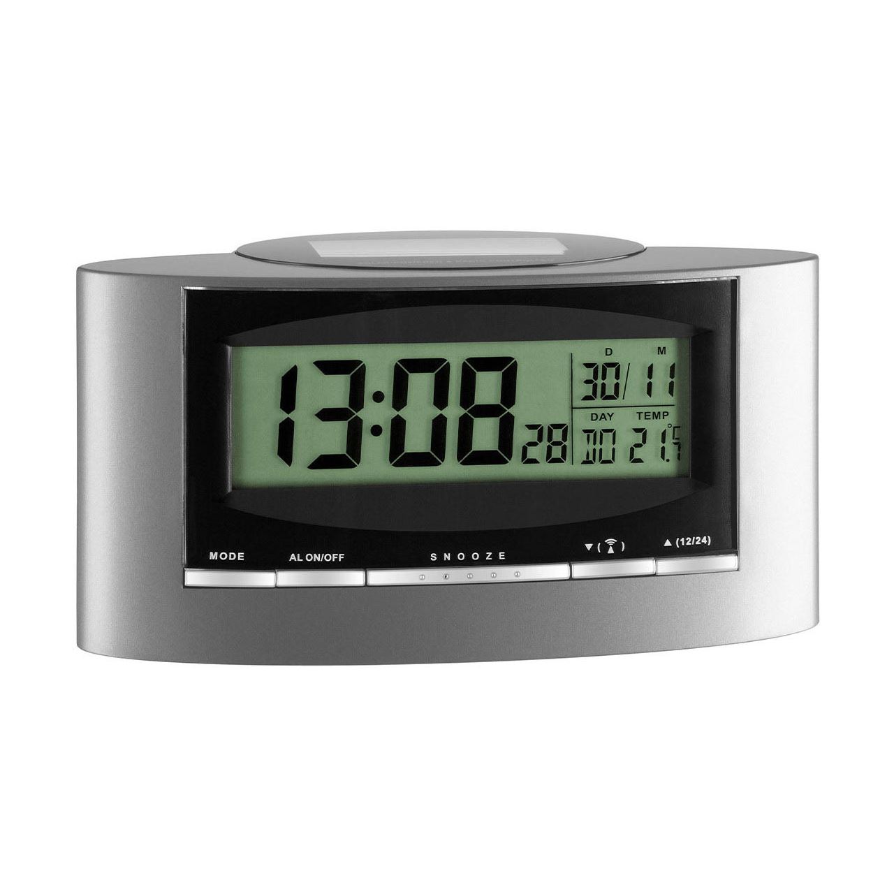 TFA digitaler Funkwecker 98.1071 silber Kunststoff