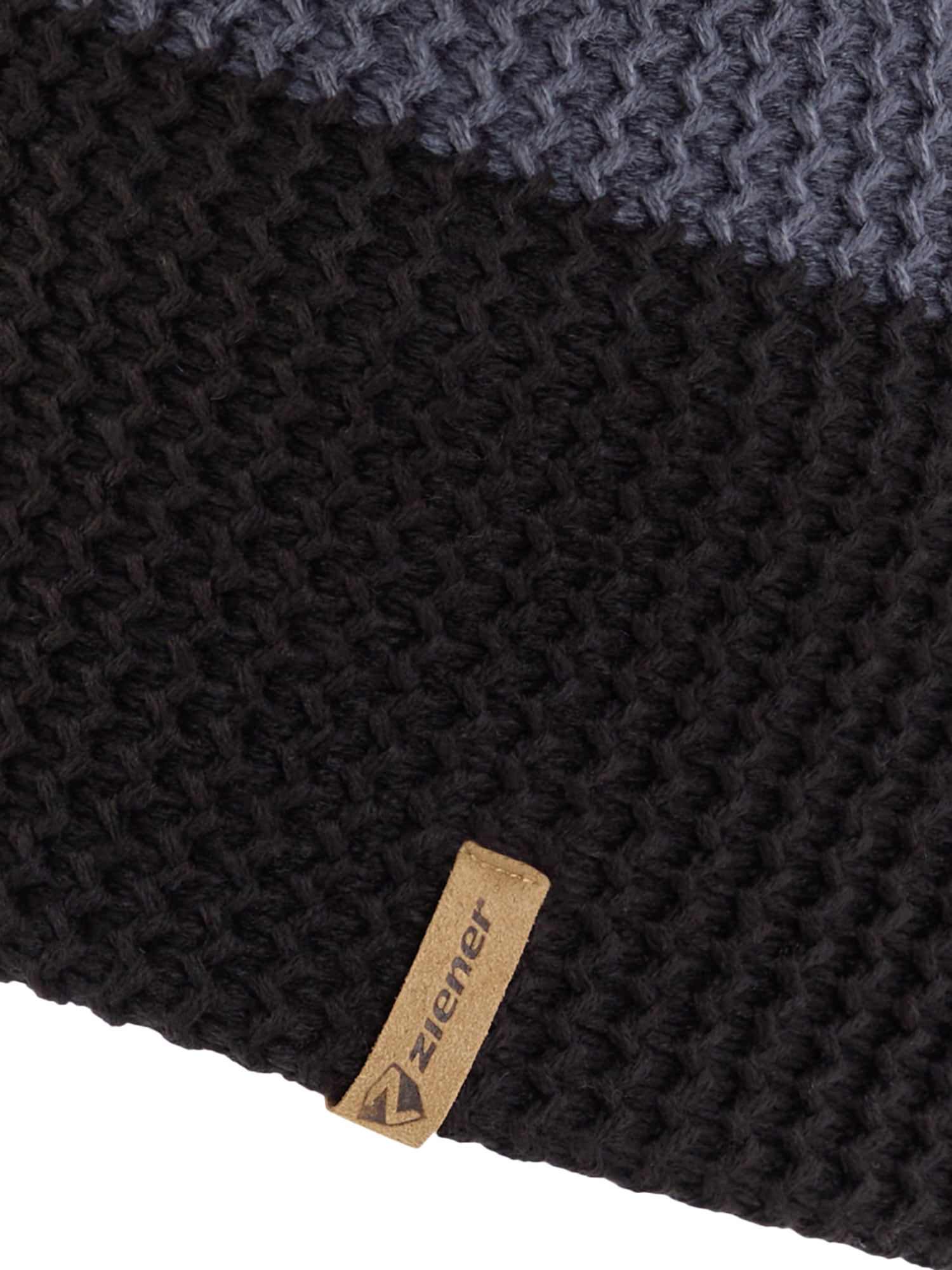 Strickmütze ZIENER "IBLIME-Z UNISEX", schwarz.ombre, Materialmix, Mützen Strickmütze, Futter aus Schoeller Polycolon für Feuchtigkeitstransport und Wärme