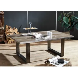Couchtisch Sheesham 120x80x45 smoked oak lackiert Plattenstärke 2,5cm FREEFORM #0203