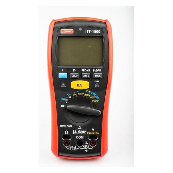 RS PRO IIT1500 Insulation Tester (CAT IV, Hand-Multimeter) (1233220)