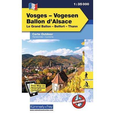 Kümmerly+Frey Outdoorkarte Vogesen / Vosges, Ballon d'Alsace 1:35.000, Sonstige von , Kümmerly+Frey, 978-3-259-00727-3
