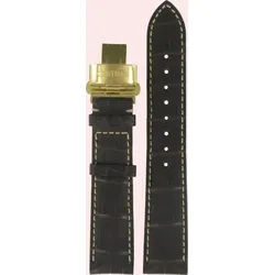 Certina - Leder Gold Sport Alligator Lederband Braun 20/18mm, Gelbe Schnall C600011533 - alligator,braun
