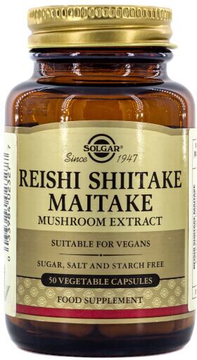 Solgar Reishi, Shiitake and Maitake (Mushroom Extract) 50 Capsules