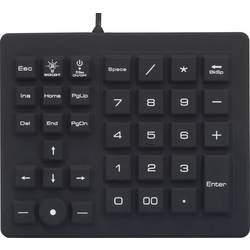 Renkforce USB Nummernblock Spritzwassergeschützt, Staubgeschützt, Touch-Tasten Schwarz RF-4791687