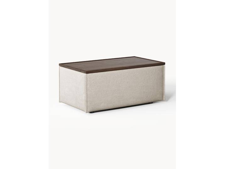 Sofa-Hocker Lennon aus Leinen-Mix mit Stauraum