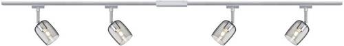 Paulmann Blossom Schienen-Komplett-System URail G9 40W LED Chrom, Chrom (matt), Rauch