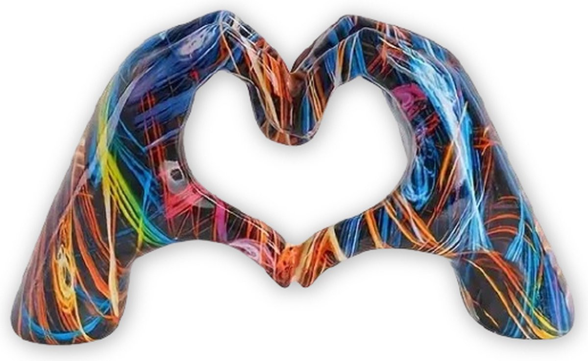 Mauropet Love Sign Hands Modern Beeld Sculptuur