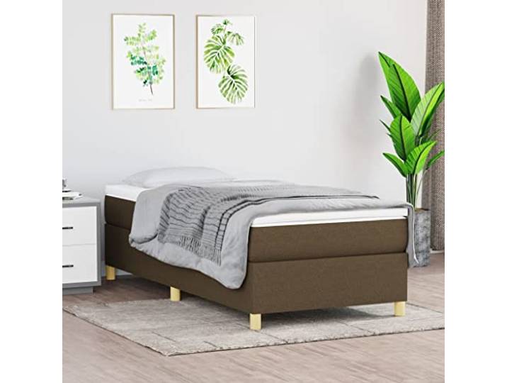 RJPLMFV Lattenrost aus Sperrholz mit Matratze, Dunkelbraun, 80 x 200 cm Taschenfedern, feste Unterstützung, atmungsaktives Gewebe, Montageanleitung im Lieferumfang enthalten