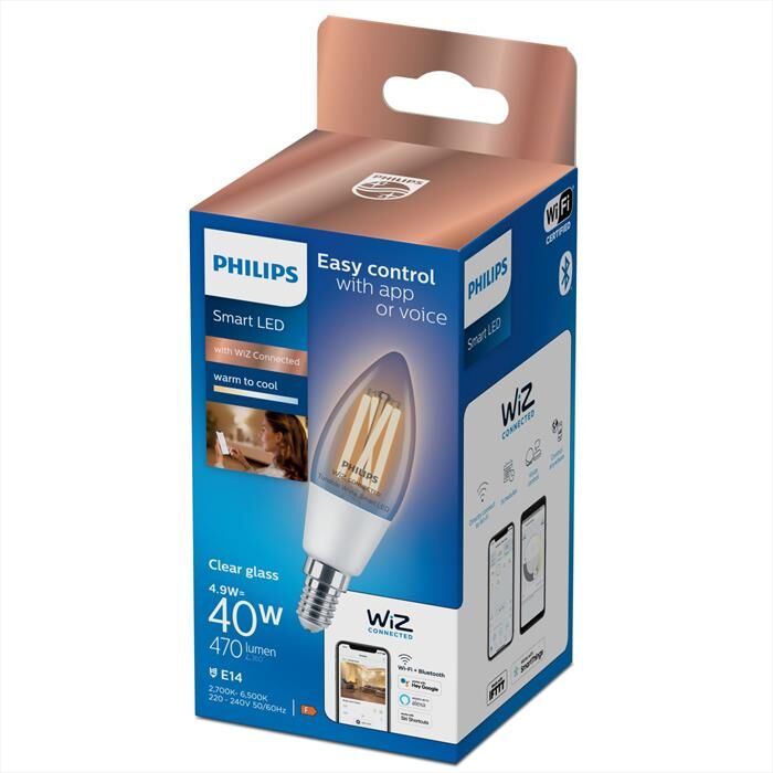 Philips Phi Smart Tw Candela Filamento 40w E14