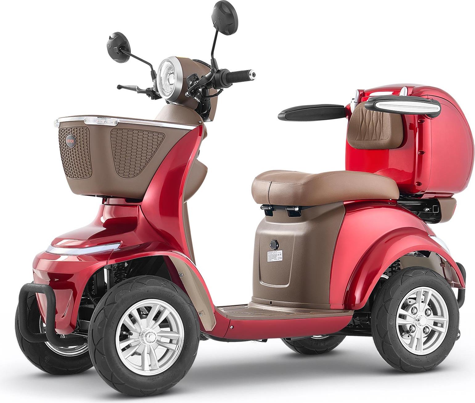 VEVOR Elektromobil mit 4 Rädern, Mobilitätsroller 227 kg Tragkraft, Seniorenmobil 35 km Reichweite mit 3 Gang, 1000 W elektrischer Freizeit-Rollstuhl für jedes Gelände, max. Steigfähigkeit 20°