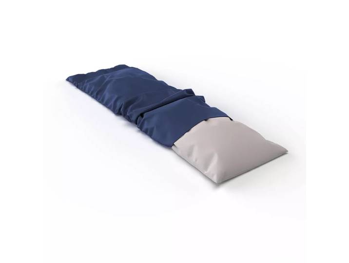 Lotus Bettwaren - Lotus Seitenschläfer Kissenbezug Satin uni, Satin uni Seitenschläfer Kissenbezug, 40 x 130 cm, Nachtblau