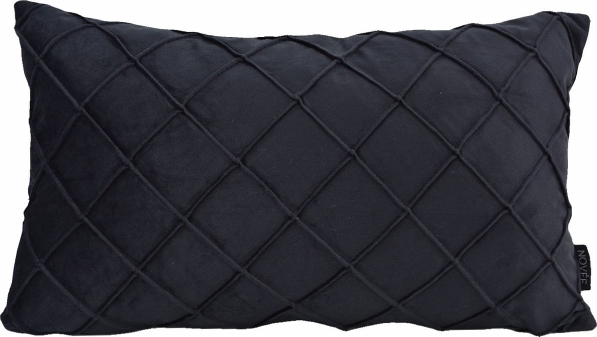 NOVÉE Kussenhoes Velvet Cross Zwart