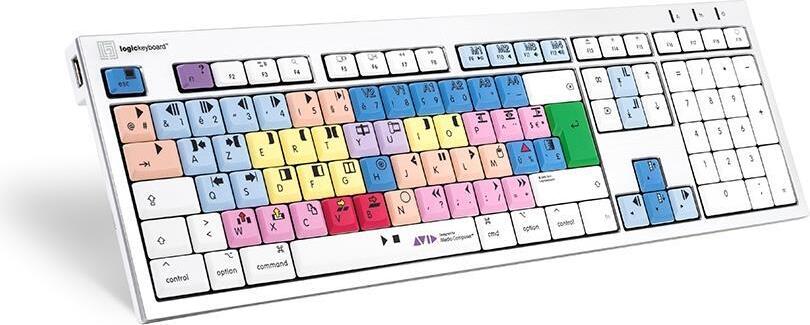 Logickeyboard LKB-MCOM4-CWMU-FR - Full-size (100%) - Verkabelt - USB - Mechanischer Switch - AZERTY - Mehrfarbig