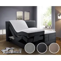 Winkle »Aragon« Boxspringbett Elektro-Motor / 200x200 cm / ohne Matrazen / Kunstleder Schlamm 8944