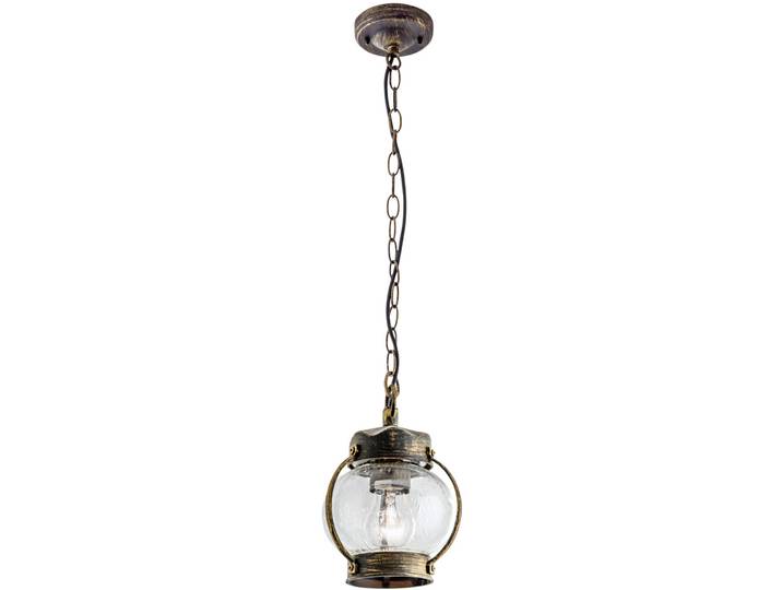 Deckenlampe aussen Taverna schwarz-gold Siluminguss/Glas E27 IP23