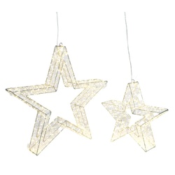 Tarrington House LED-Weihnachtssternfiguren 2-tlg., 1800 LEDs, 18 W, warmweiß