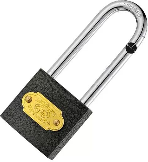 INF Cadenas en Fer à Anse Longue 32mm - Serrure Antivol Noire pour Sécurité Domestique