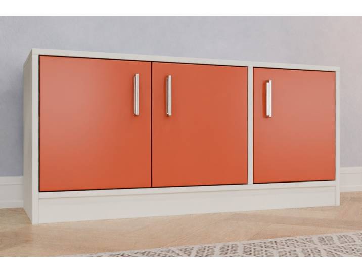 Büro Sideboard nach Maß - RAL 2012 Lachsorange - 55x117x40cm - Individuell konfigurieren