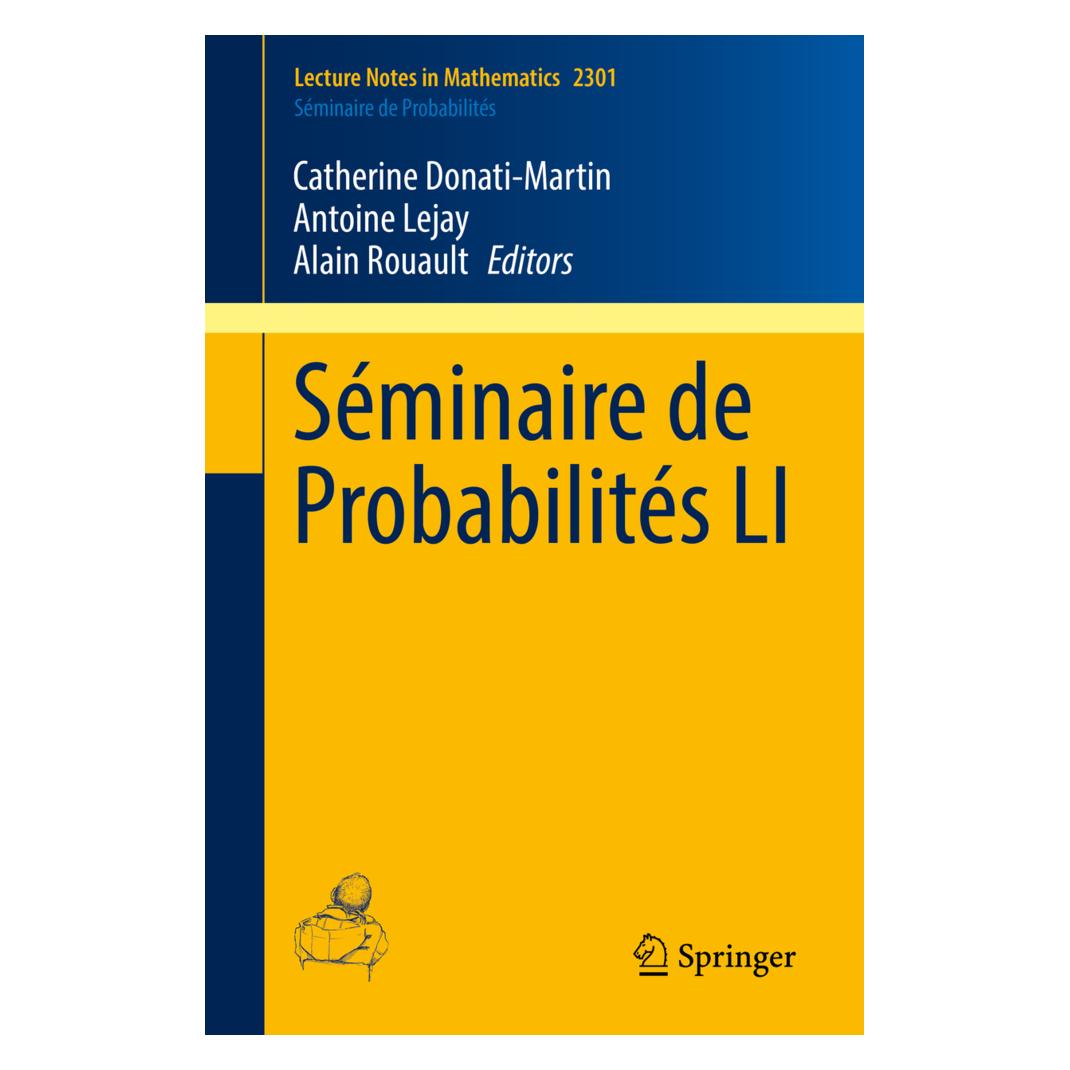 Springer Séminaire de Probabilités LI (Englisch, Softcover, Alain Rouault, Antoine Lejay, Catherine Donati-Martin) (56231379)