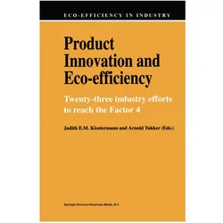 Product Innovation and Eco-Efficiency, Fachbücher von Judith E.M. Klostermann, Arnold Tukker