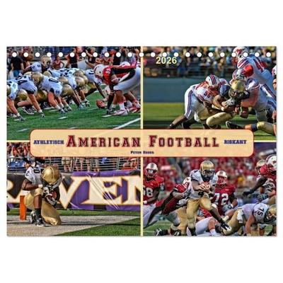 American Football - athletisch und riskant (Tischkalender 2026 DIN A5 quer), CALVENDO Monatskalender
