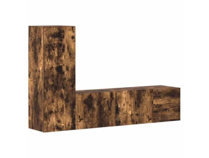 LKJephalotrope 3-tlg TV-Schrank-Set Wandmontage Räuchereiche Holzwerkstoff Platzsparende Hängemöbel im modernen Stil für Wohnzimmer & Schlafzimmer mit flexibler Kombination und viel Stauraum.