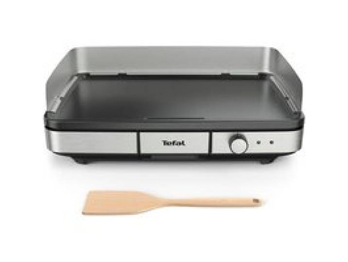 Plancha Électrique XXL 2000W Inox Intérieur Extérieur Pour 10-12 Personnes Thermostat Réglable Protection Anti-Éclaboussures