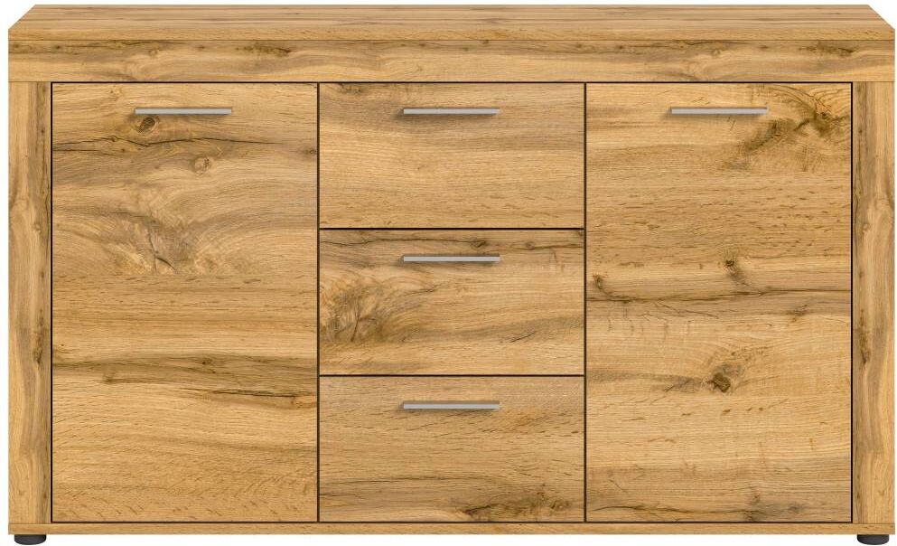 Pharao24.de Sideboard Schubladenkommode Holzoptik 2-türig