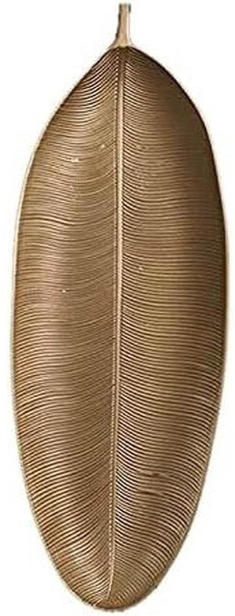 Decoratieve Dienblad Sieraden Schaal Gouden Bladvorm - 40 cm - Goud