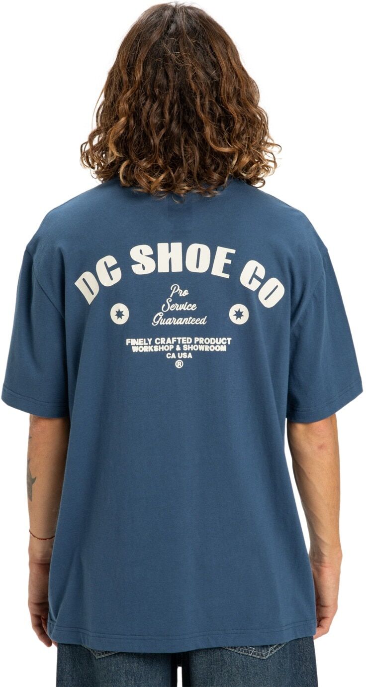 T-Shirt DC SHOES "Pro Service", Herren, Gr. M, blau (estate blau), Obermaterial: 75% Baumwolle, 25% Baumwolle., Shirts T-Shirt estate blau M