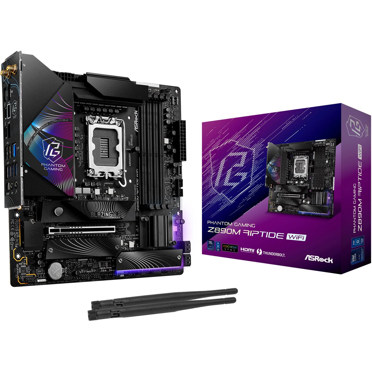 ASRock Z890M Riptide WiFi Intel Z890 So.1851 DDR5 mATX Retail