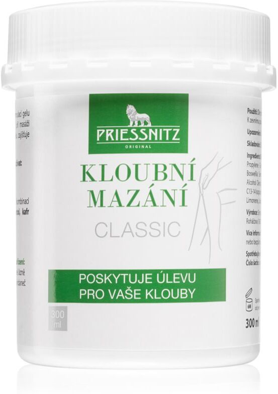 Priessnitz Joint Relief Gel Classic Cooling Gel for relieving pain and joint stiffness 300 ml