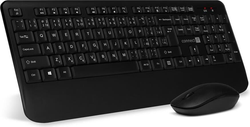 Connect IT CKM-7800-CS Draadloos Toetsenbord en Muis Set, Zwart