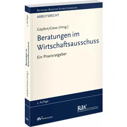 Beratungen im Wirtschaftsausschuss, Fachbücher von Katja Giese, Burkard Göpfert
