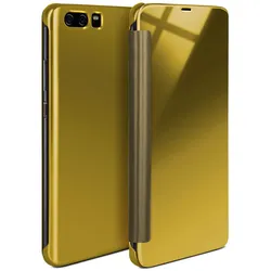 moex Clear View Cover für Huawei P10 – Spiegelnde klapp Hülle in Hochglanz Optik – Void Case