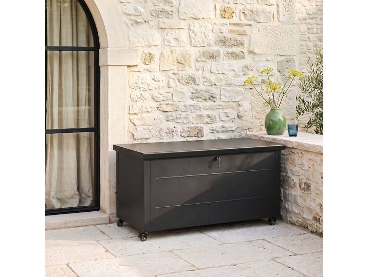 HABITAT - Coffre de jardin en métal 1056 L - Gris anthracite - Liko