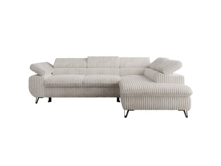 ECKSOFA PABLO L Beige Cord - Rechts Seite