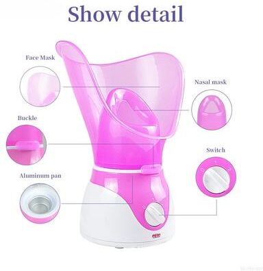 Inspired Living HydraGlow NanoMist Pro Facial Steamer For Deep Pore Cleansing & Hydration pink us