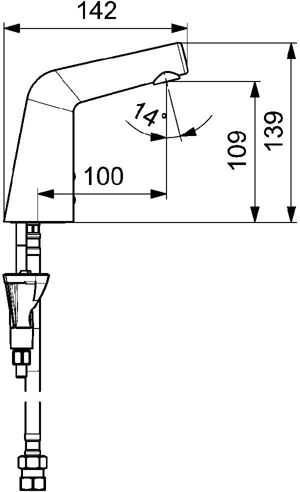 HANSADESIGNO Style Waschtisch-Elektronik-Batterie, Batteriebetrieb