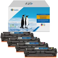 4 G&G XL-Toner kompatibel zu HP 203X Multipack schwarz, cyan, magenta, gelb