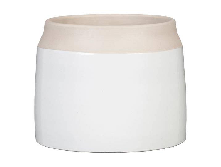 Blumentopf SCHEURICH Blanco , weiss (wollweiß), B:21,9cm H:20,5cm, Pflanzgefässe, Blumentopf