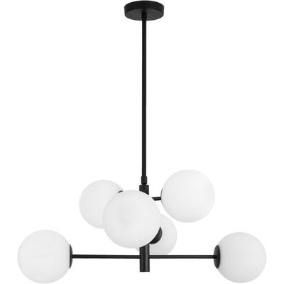 NOVA LUCE Hängeleuchten "IMPERO", schwarz, 6, Ø 70cm H: 120cm, 1 Stk., Leuchten, Ohne Beleuchtung