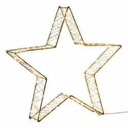 LED Weihnachtsstern Dekoleuchte Timer Twinkle-Effekt Batteriebetrieb B 36 cm