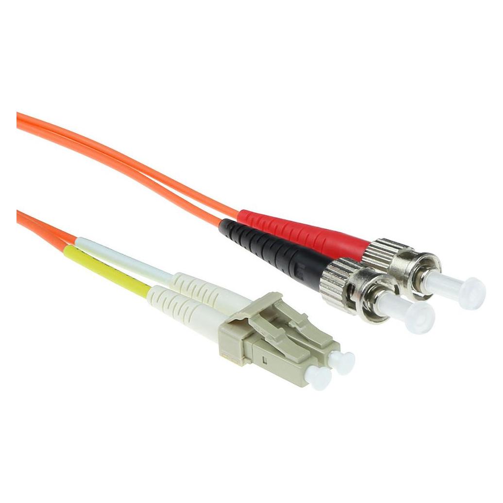 ACT 15 meter LSZH Multimode 62.5/125 OM1 fiber patch cable duplex with LC and ST connectors (15 m) (RL7015)
